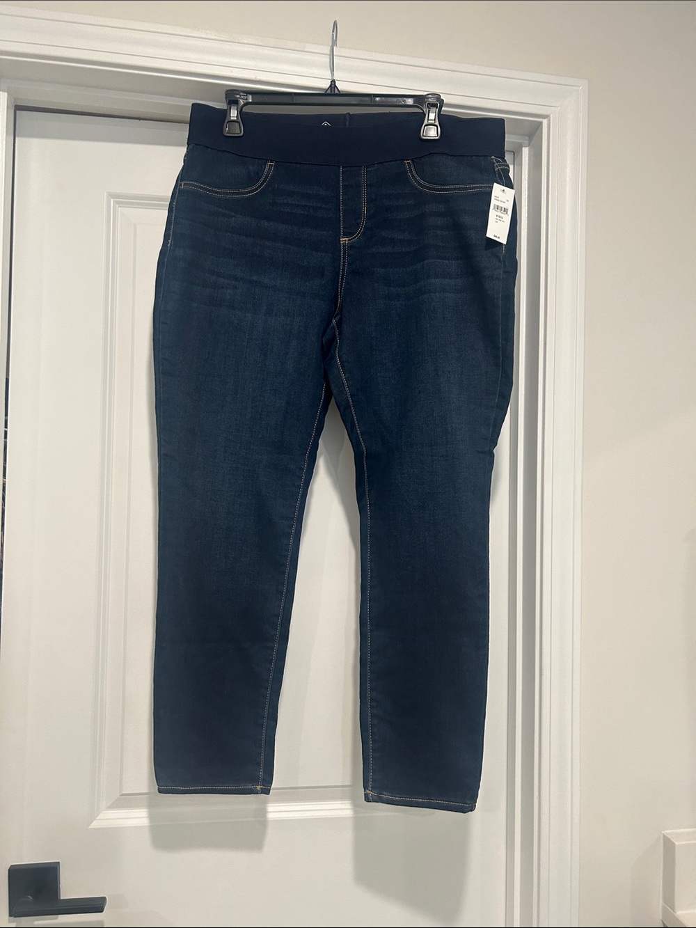 Dark Blue Women's Jeggings with Elastic Waistband size L